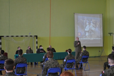 Wizyta przedstawicieli WKU i Pułku Reprezentacyjnego Wojska Polskiego