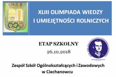 Szkolny etap Olimpiady Wiedzy i Umiejętności Rolniczych - blok Gastronomia