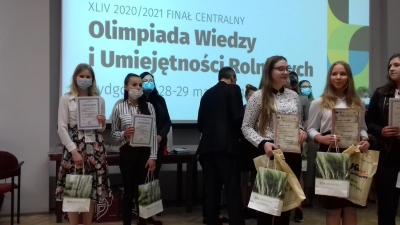 Mamy laureatkę Olimpiady Wiedzy i Umiejętności Rolniczych, w bloku GASTRONOMIA!