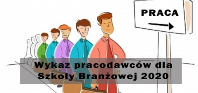 Wykaz pracodawc&oacute;w w ramach Branżowej Szkoły I Stopnia