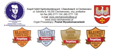 W rankingu PERSPEKTYWY 2022 nasza szkoła zajęła IV miejsce w wojew&oacute;dztwie podlaskim!